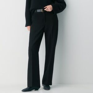 Aritzia Babaton Agency Wool Pant High Waisted Wool Twill Trousers Black Size 10